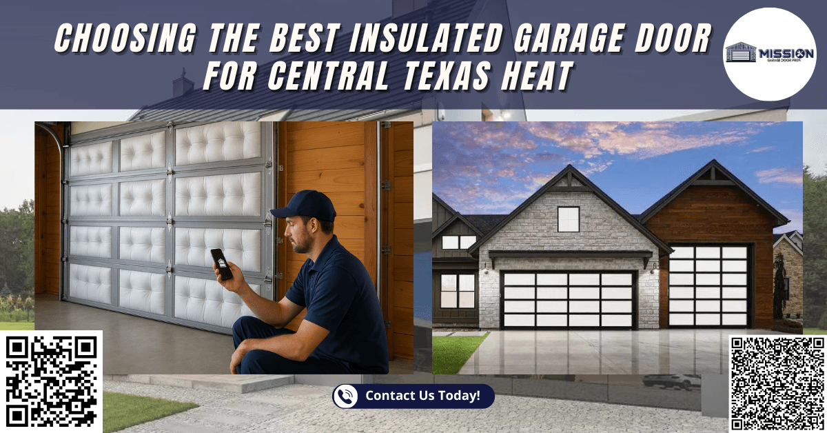 Tips & Guides 11 Choosing the Best Insulated Garage Door for Central Texas Heat - Mission Garage Door Pros