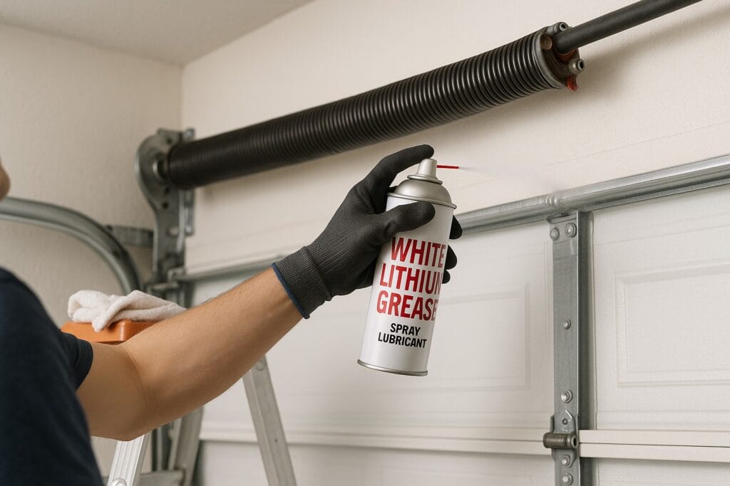 Garage Door Maintenance Plans: Are They a Good Investment? 2 lubricate garage door spring
