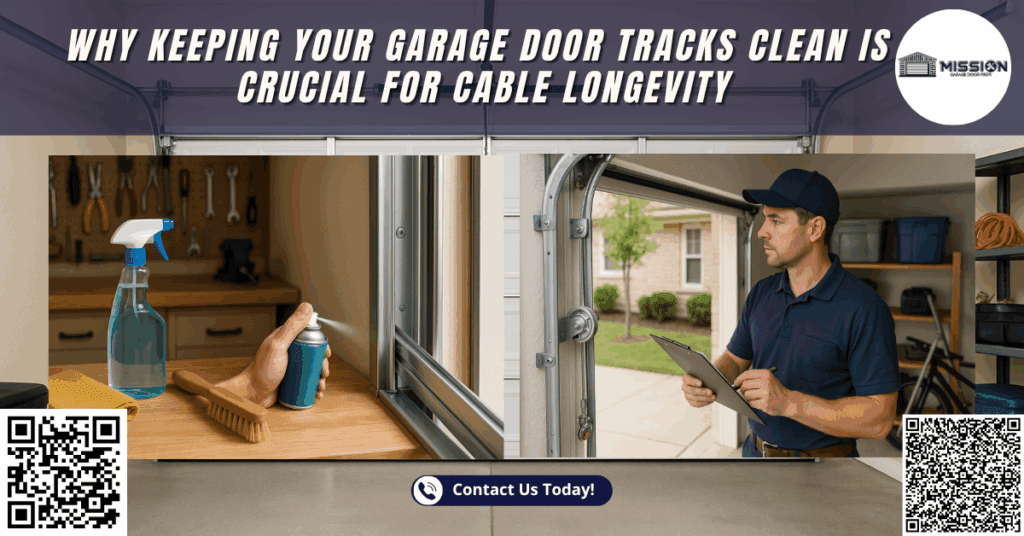 Why Keeping Your Garage Door Tracks Clean Is Crucial for Cable Longevity 1 Why Keeping Your Garage Door Tracks Clean Is Crucial for Cable Longevity - Mission Garage Door Pros