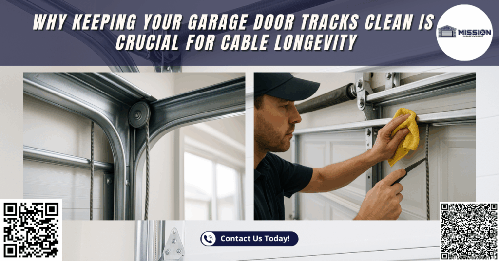 Why Keeping Your Garage Door Tracks Clean Is Crucial for Cable Longevity 1 Mission Garage Door Pros 5